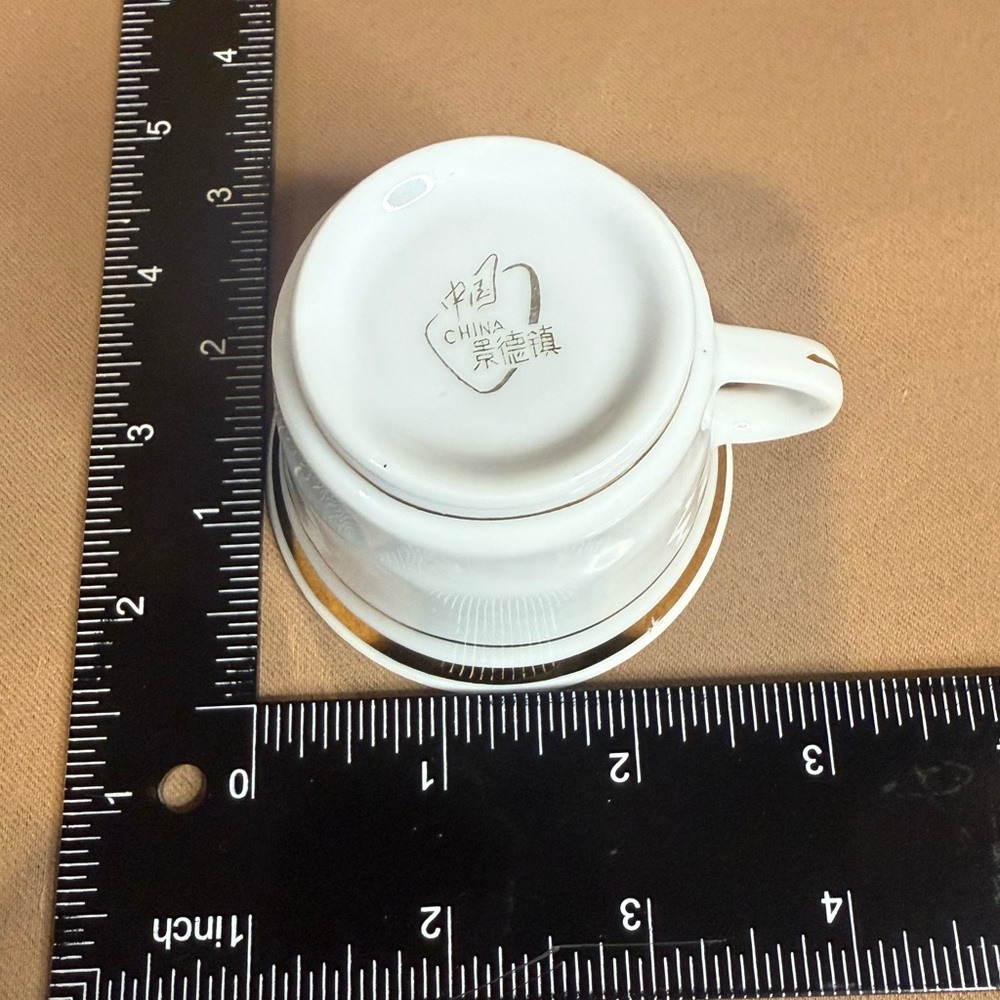 Demitasse Cup & Saucer Gold Trim - Espresso Cup - Small Cup - Picture 6 of 6